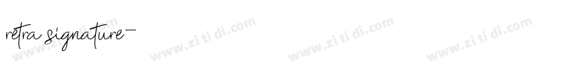 retra signature字体转换
